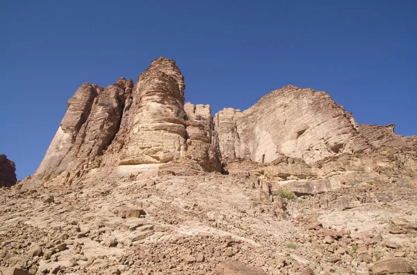 Mountain Lawrence Spring Wadi Rum Desert Jorda — Stock Photo, Image