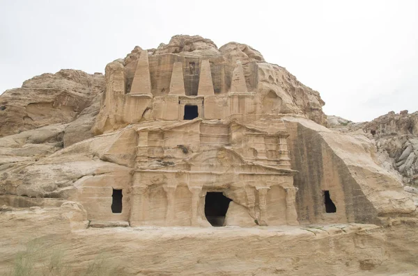 Obeliskengrab Oder Bab Als Siq Triclinium Speisesaal Petra Jordanien — Stockfoto