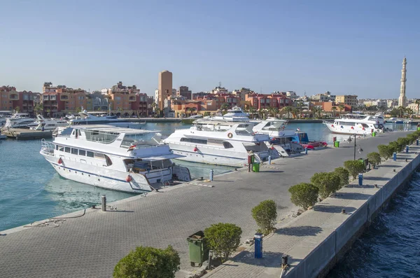 Yacht Λιμάνι Στη Χουργκάντα Στην Αίγυπτο Afric — Φωτογραφία Αρχείου