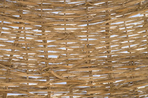 Ecru Woven Rattan Closeup — Stock Photo, Image