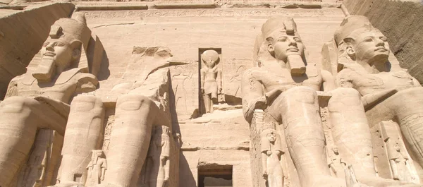 Látogatóink Alábbi Abu Simbel Templom Ramszesz Egyp — Stock Fotó