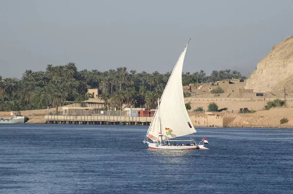 Segelboote Für Touren Auf Dem Nil Ägypten — Stockfoto