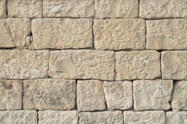 Eski kabartma Ekru kireçtaşı duvar closeu