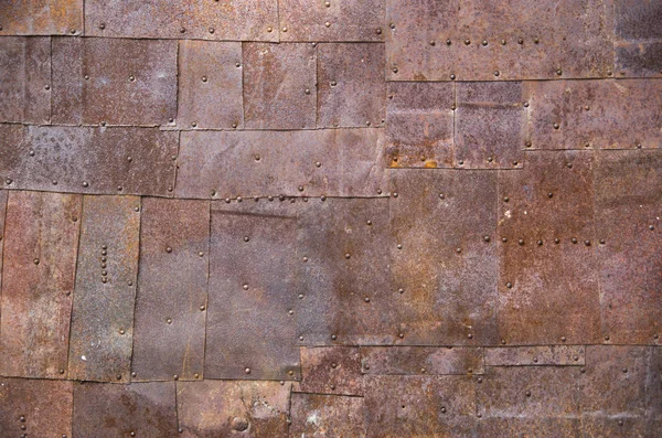 Іржава Металева Пластина Шматочків Невеликого Листового Металу — стокове фото