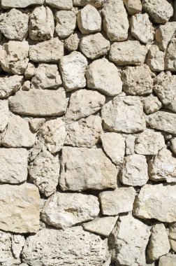 Eski kabartma Ekru kireçtaşı duvar closeu