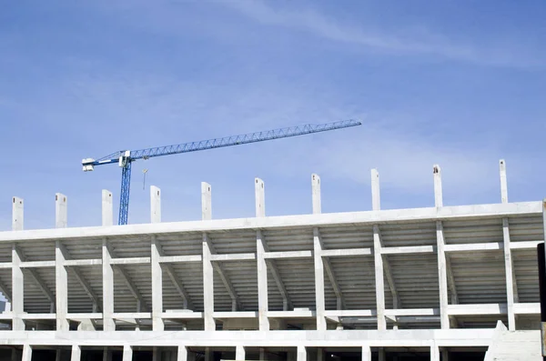 Construção de uma arquibancada do novo estádio na Bulgária — Fotografia de Stock