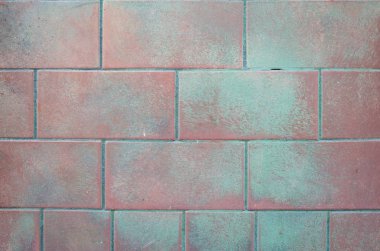 Renkli levha kaplama duvara yakın çekim