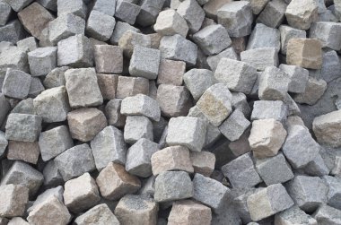 Birçok granit döşeme closeup kazık