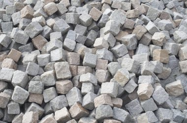 Birçok granit döşeme closeup kazık