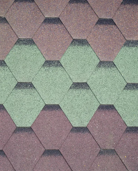 Novas amostras de telha colorida de betume moderno — Fotografia de Stock