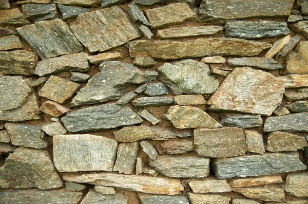 Alte Bunte Steinmauer Nahaufnahme Sonnigen — Stockfoto
