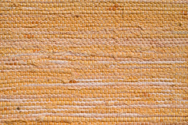 Yellow Cotton Rag Rug Closeu — Stock Photo, Image