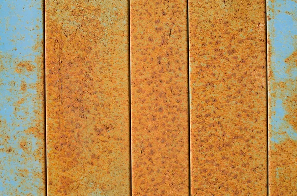 Old Rusty Blue Metal Door Closeup — Stock Photo, Image