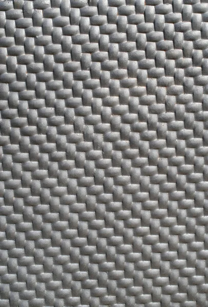 凸矩形上の装飾的な灰色の金属板 Closeu — ストック写真