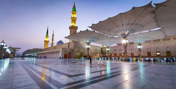 Medina Szaúd Arábia 2020 Június Mohamed Próféta Mecset Masjid Nabawi Jogdíjmentes Stock Képek