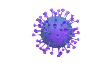 Corona virüsü COVID-19 virüs SARS-CoV-2 konsepti - Coronavirus influenza arka planı tehlikeli grip vakaları olarak pandemik tıbbi risk Microscope virüsü - 3D