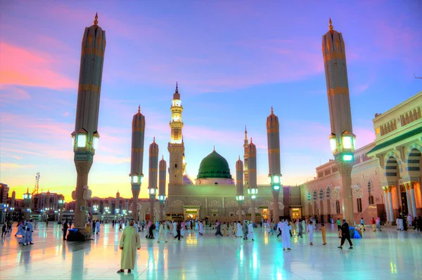 Медина Саудовская Аравия Декабря 2013 Мечеть Пророка Мухаммеда Аль Масджид Лицензионные Стоковые Фото