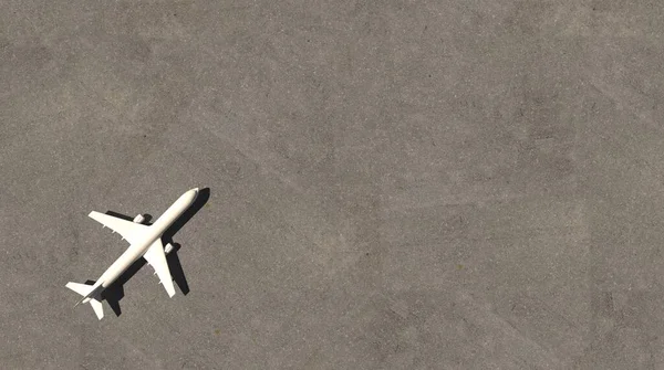 Літак Сірому Фоні Концепція Літальних Подорожей Порожнє Місце Тексту Бронювання — стокове фото