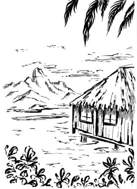 Sahildeki yazlık evde.