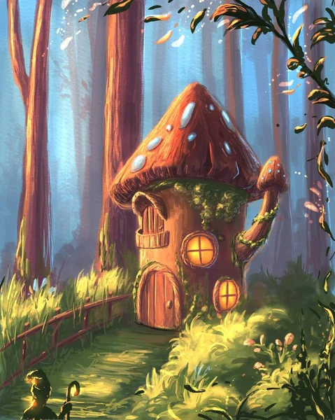 Fantasy house in the forest