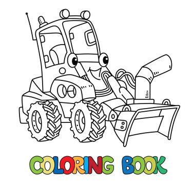 Komik küçük snowthrower gözlü