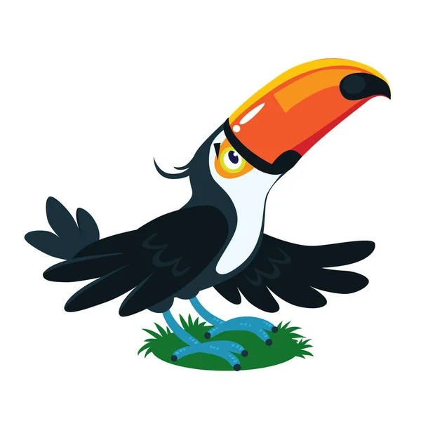 Тукан. Діти Векторні ілюстрації смішного птаха — стоковий вектор