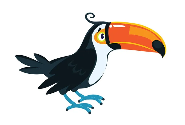 Toucan. Niños vector ilustración de pájaro divertido — Archivo Imágenes Vectoriales