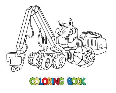 Gözler boyama kitabı ile komik biçerdöver araba