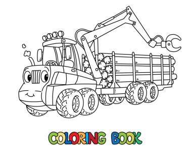 Gözler boyama kitabı ile komik biçerdöver araba