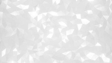 Beyaz kristal üçgen yüzey döngüsü ışıltılı lüks tasarım arka planı.