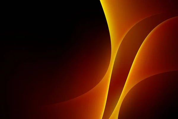 Curva Oro Patrón Abstracto Sobre Fondo Oscuro Composición Del Espacio — Vector de stock