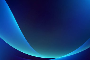 Koyu arkaplan üzerinde soyut açık mavi eğri grafiği, boşluk bileşimini kopyala.