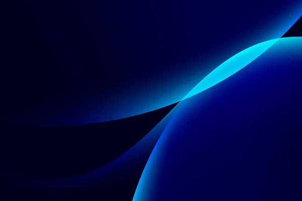 Abstrakte Hellblaue Kurvengrafik Auf Dunklem Hintergrund Zusammensetzung Des Kopierraums — Stockvektor