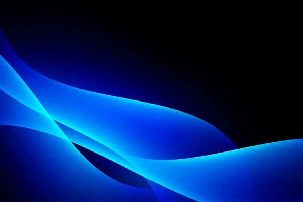 Абстрактная Светло Голубая Кривая Графика Темном Фоне Копирование Композиции Пространства — стоковый вектор