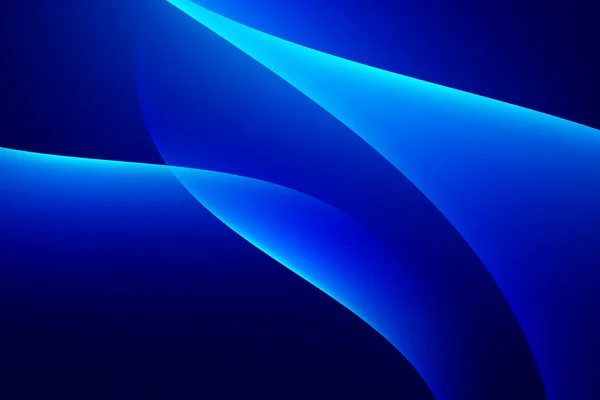 Abstract Licht Blauwe Curve Grafiek Donkere Achtergrond Kopieer Ruimte Compositie — Stockvector