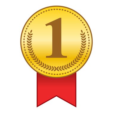 İlk rozet vektörü, kazanan logo.