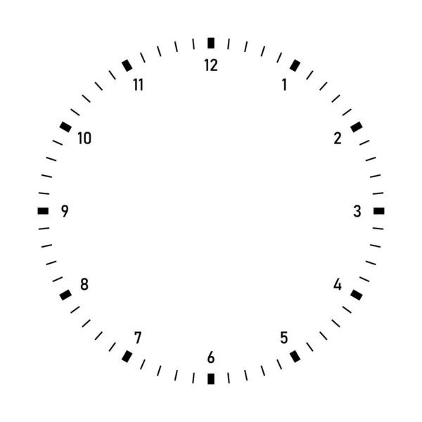 クロックダイヤルベクトル 正確でシンプルなデザイン ミニマルなスタイル 黒と白の色 — ストックベクタ