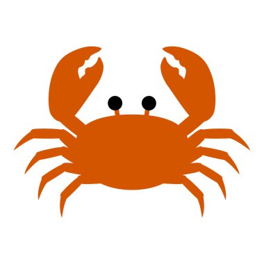 Kırmızı yengeç çizgi film tarzı.