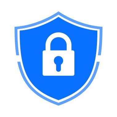 Güvenlik koruma sembolü vektörü, gizlilik veri simgesi.