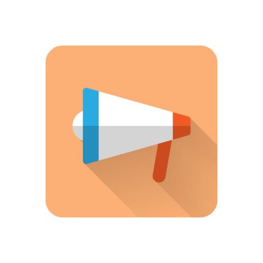 Megafon düz tasarım vektörü.