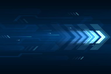 Ok hızı soyut mavi arkaplan, iletişim veri aktarım teknolojisi kavramı.