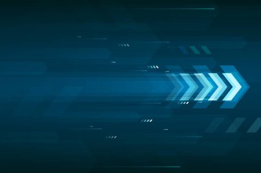 Ok hızı soyut mavi arkaplan, iletişim veri aktarım teknolojisi kavramı.