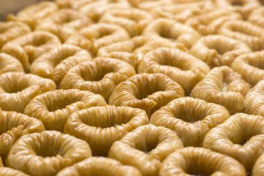 Türk veya arap geleneksel declious oryantal tatlı pahlava, baklava parçaları.