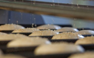 Fırında ekmek pişirme tatlısı. Fırında üretim fırını. Ekmek imalatı.