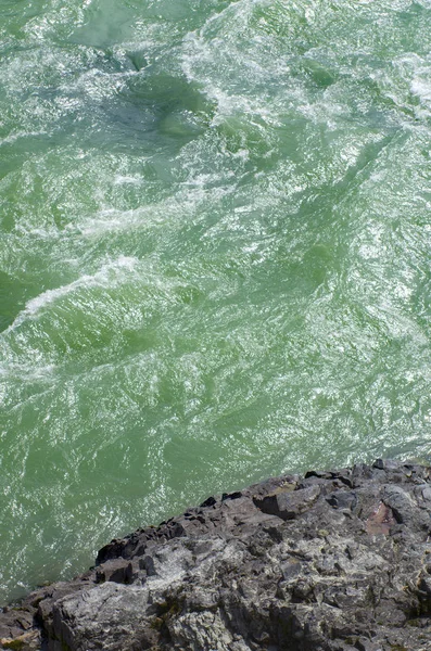 Turquoise river water top view