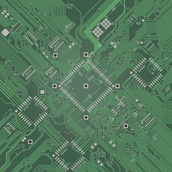 Esquema de fiação PCB — Vetor de Stock