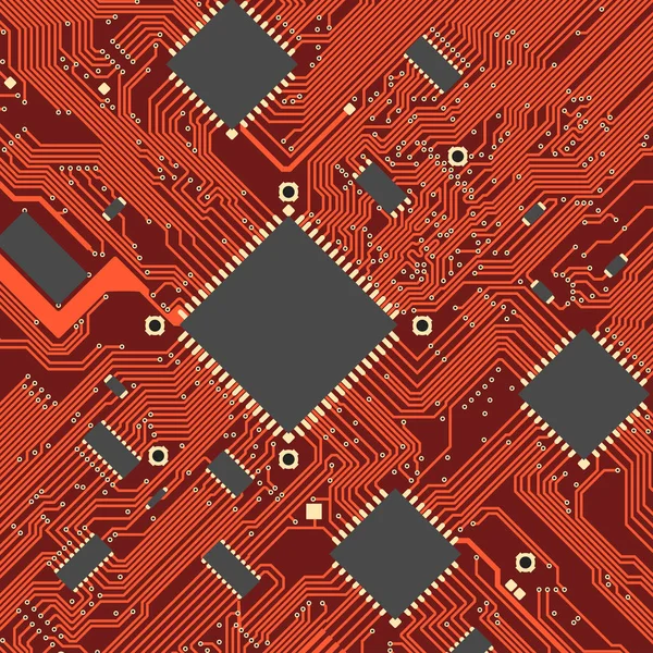 Esquema de cableado PCB — Vector de stock