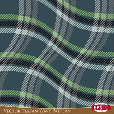 Vektör Tartan Dalgalı Desen