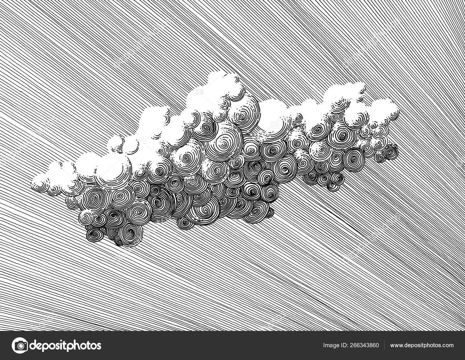 Clouds ink drawing Clearance