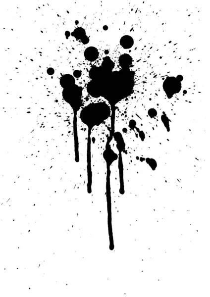 Des Éclaboussures Encre Illustration Noir Blanc Style Grunge — Photo